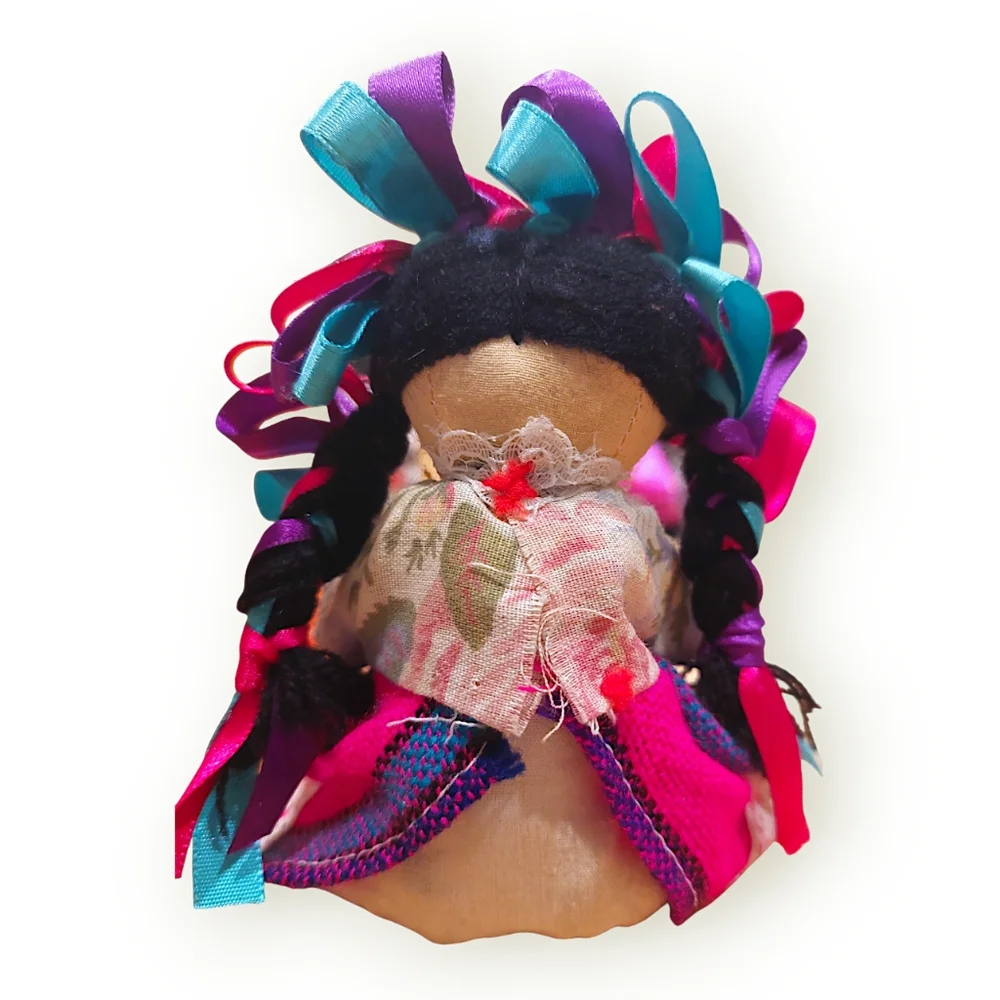 Vintage Jointed Mexican Indigenous Otomi "Lele" Doll - Picture 3 of 4